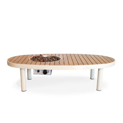 Table brasero Riviera 140 beige Happy Cocooning