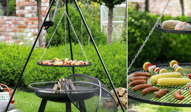 De driepoot barbecue, buiten koken op een nieuwe manier