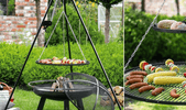 De driepoot barbecue, buiten koken op een nieuwe manier