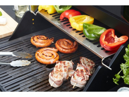Barbecook E-Luca eten op de bakplaat