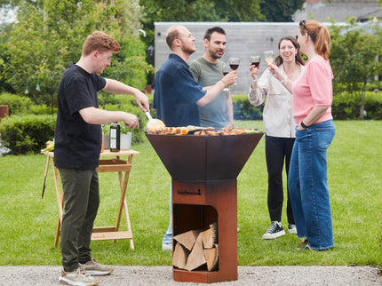 Brasero plancha Nestor acier corten Barbecook