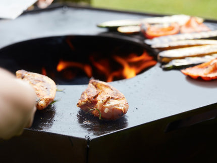 Brasero plancha Nestor acier corten Barbecook