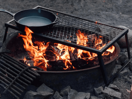 Barebones rechthoekig grillrooster met pan
