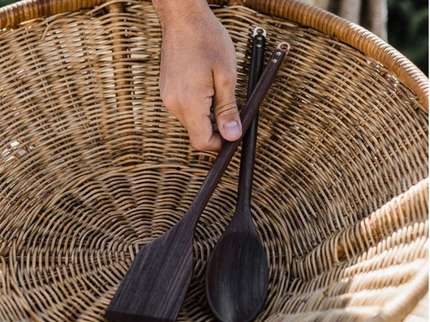 Barebones Houten Lepel sfeerfoto met houten spatel
