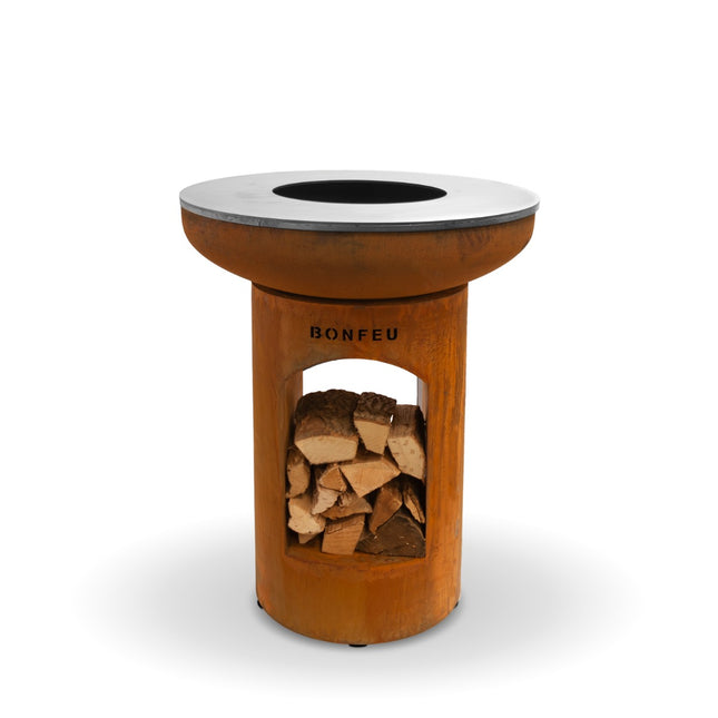 Brasero plancha BonBiza ouvert corten BonFeu