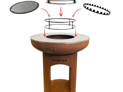 Brasero plancha BonBiza noir BonFeu