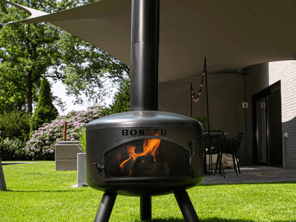 BonFeu BonGiano tuinhaard zwart sfeer foto tuin
