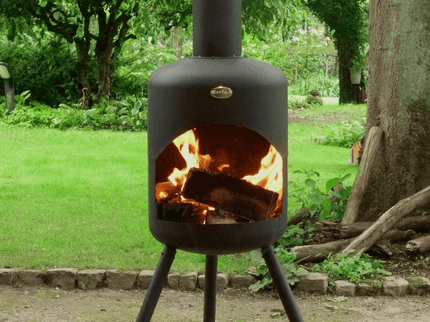 BonFeu BonSelo tuinhaard zwart sfeer foto tuin

