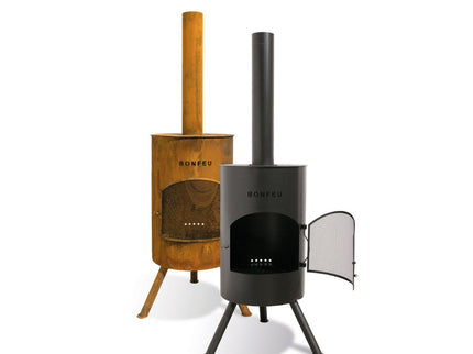 BonFeu BonTon 40 tuinhaard zwart  en corten
