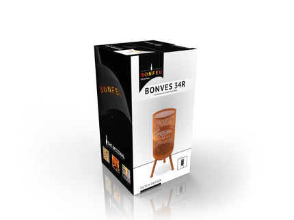 Verpakking van de BonFeu BonVes 34, een full color bedrukte doos