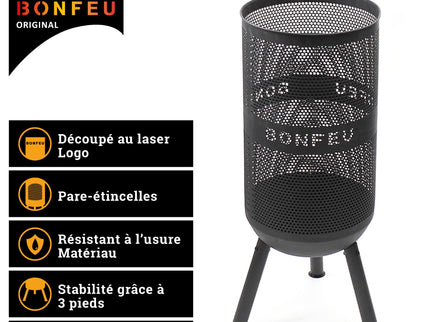 Brasero panier BonVes 34 noir BonFeu