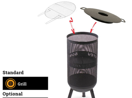 Brasero panier BonVes 34 noir BonFeu