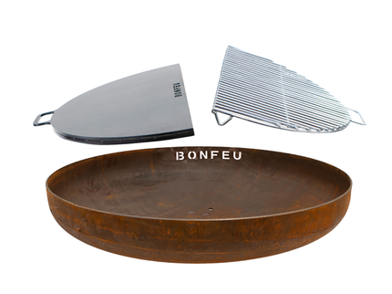 Pack promo BonFeu brasero 100 + BonPlancha 1/2 100 + BonGrill 1/2 100