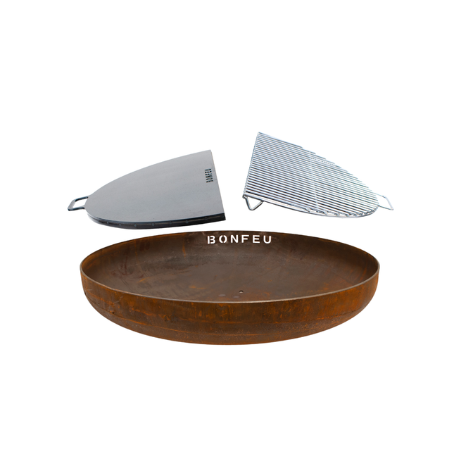 Pack promo BonFeu brasero 60 + BonPlancha 1/2 60 + BonGrill 1/2 60