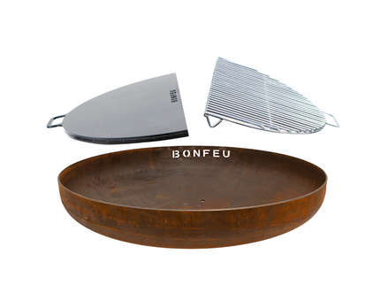 Pack promo BonFeu brasero 80 + BonPlancha 1/2 80 + BonGrill 1/2 80