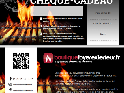 Chèque cadeau (tous les montants possibles)