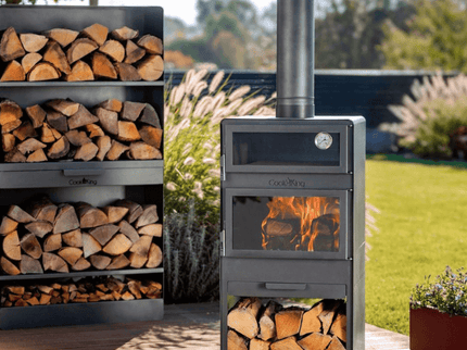 CookKing tuinhaard met oven Vento sfeerfoto tuin