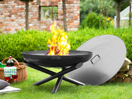 Brasero bol à feu Indiana 100 cm acier noir CookKing