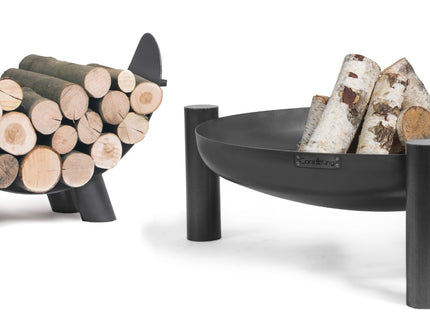 Brasero bol à feu Palma 70 cm acier noir CookKing