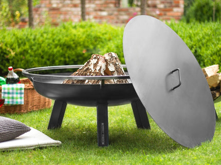 Brasero bol à feu Porto 100 cm acier noir CookKing