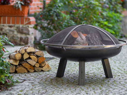 Brasero bol à feu Porto 100 cm acier noir CookKing