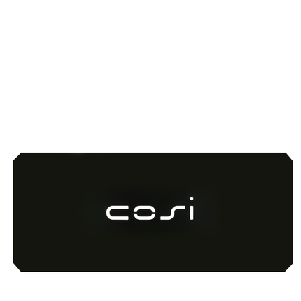 Plaque de recouvrement pour kit de verre rectangle Cosi