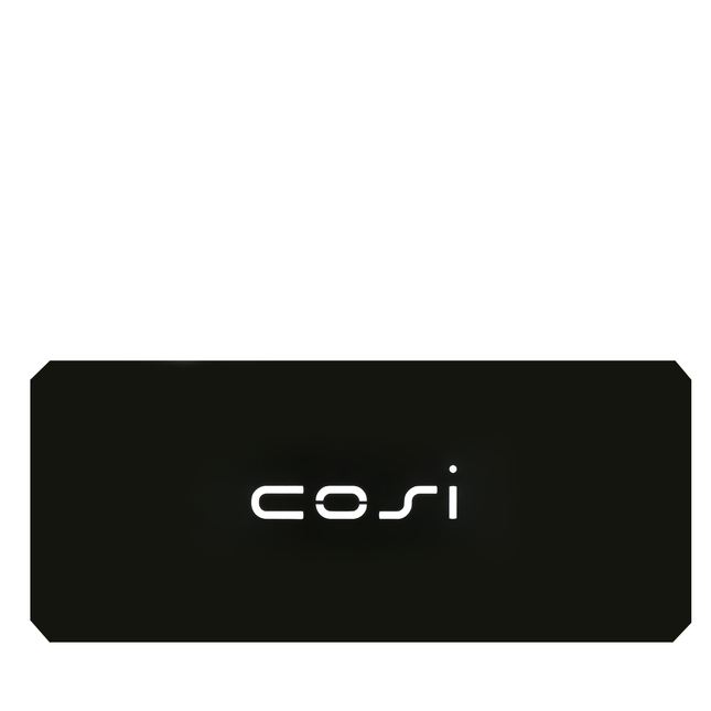 Plaque de recouvrement pour kit de verre rectangle Cosi