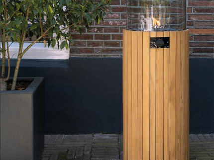 Lanterne à gaz de table Cosiscoop Pillar L teck Cosi