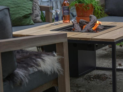 Cosi fires Cosiloft vuurtafel zwart/teak