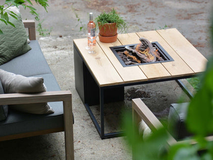 Cosi fires Cosiloft vuurtafel zwart/teak