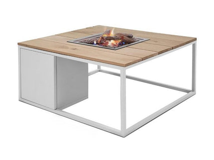 Cosi fires Cosiloft vuurtafel wit/teak