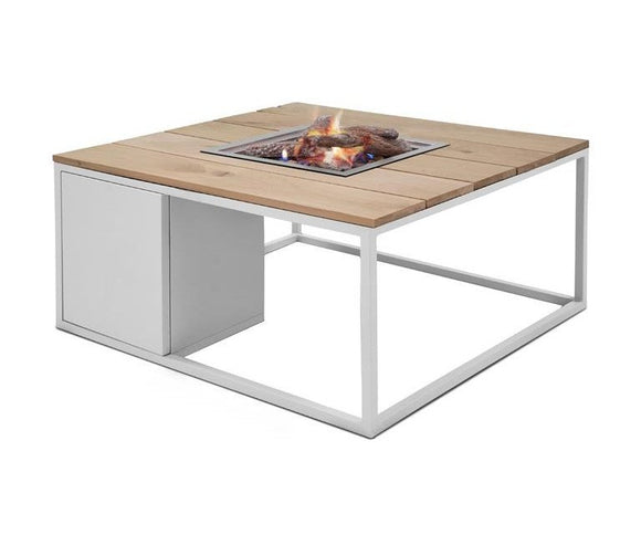 Cosi fires Cosiloft vuurtafel wit/teak