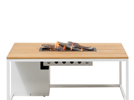 Cosi Vuurtafel Cosiloft 120 Wit/Teak voorkant