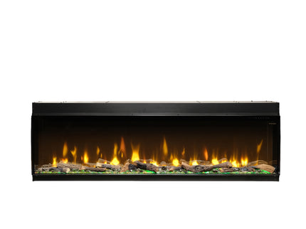 Dimplex Ignite Bold 74" vooraanzicht productfoto groene vlammen
