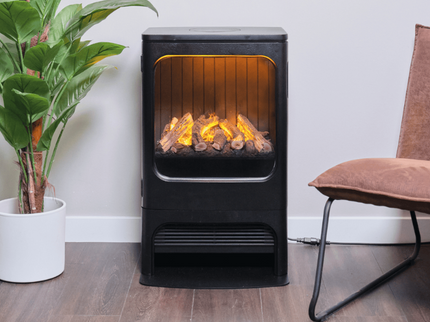 Dimplex vrijstaande haard Mapleton 80 sfeerbeeld woonkamer