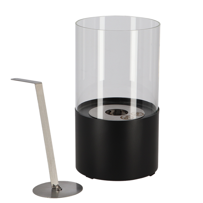 Cheminée de table bioéthanol ronde noir Esschert Design
