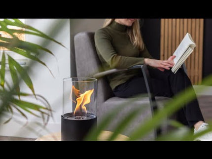 Cheminée de table bioéthanol ronde noir Esschert Design