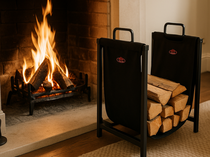Porte bûches avec support noir Esschert Design