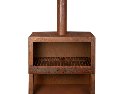 Chauffe-terrasse + range bois L rouille Esschert Design