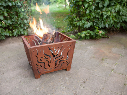 Corbeille à feu carré Esschert Design