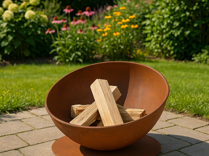Brasero bol à feu Incliné rouille Esschert Design