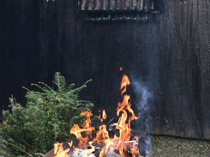 Brasero bol à feu Incliné ovale noir Esschert Design