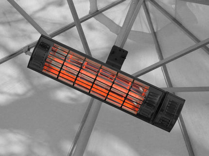 Chauffage de terrasse suspendu Golden 2000 Ultra RCD halogène noir Eurom