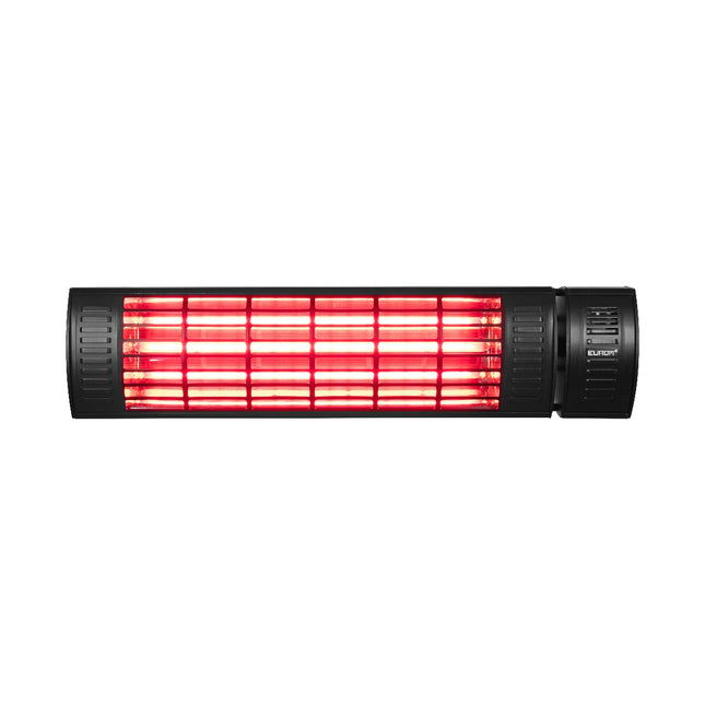 Chauffage de terrasse suspendu Golden 2000 Ultra RCD halogène noir Eurom