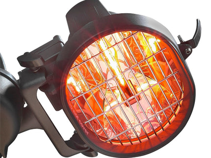 Chauffage de terrasse suspendu Parasol Heater 1500 halogène noir Eurom