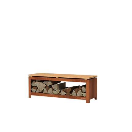 FORNO Houtopslag Bank CortenStaal (1200 x 400 x 430)