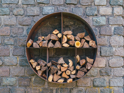 Rangement en bois BHS acier corten FORNO