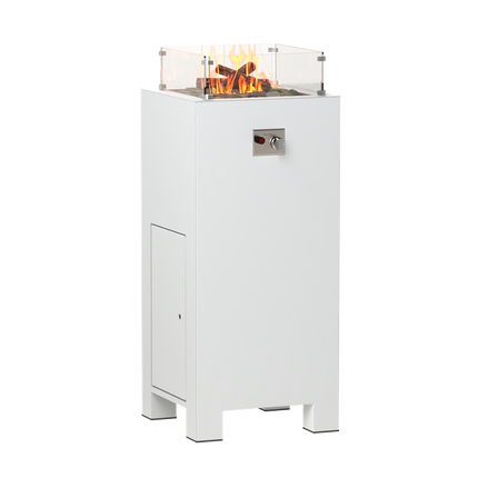 FORNO Vuurtafel Brann Aluminium Wit (550 x 550 x 1200)