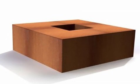Burni vuurtafel cortenstaal vierkant 120