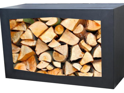 Gardenmaxx woodbox voor houtopslag zwart